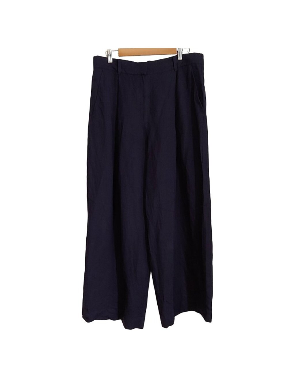 COS Wide Leg Linen Blend Pleated Pants Minimalist Quiet Luxury Lagenlook 14